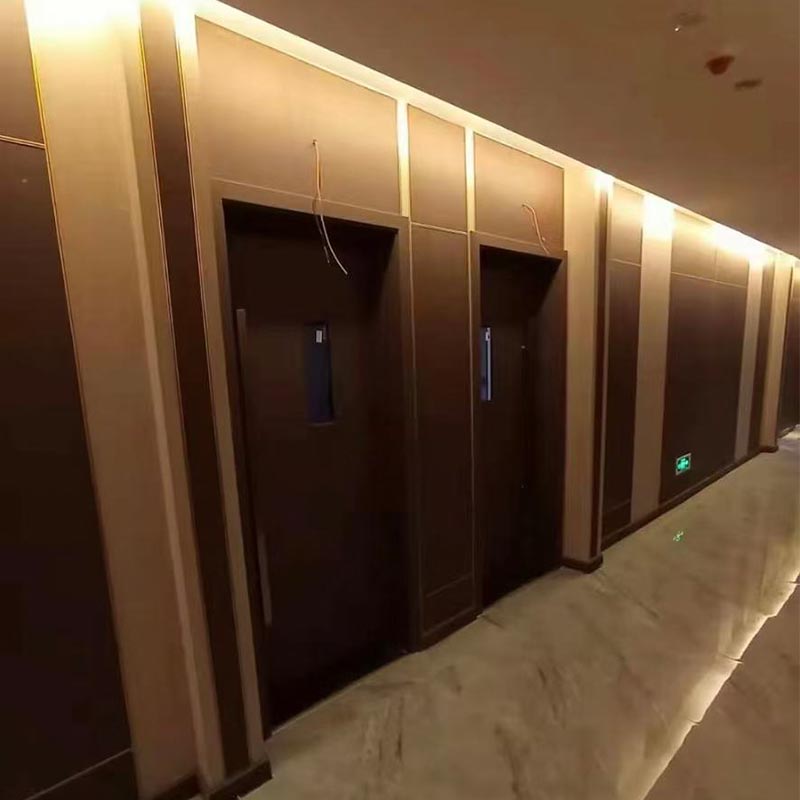 Porte ignifuge en bois de chambre d'hôtel
