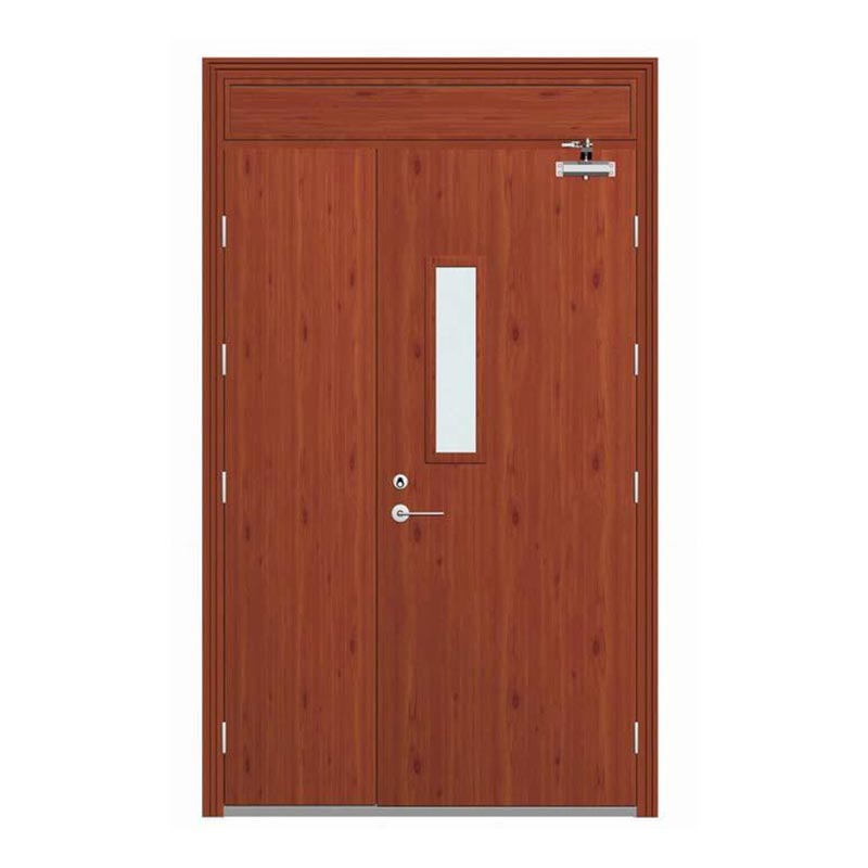 Porte en bois à cadre en acier coupe-feu pour zone de bureau industriel
