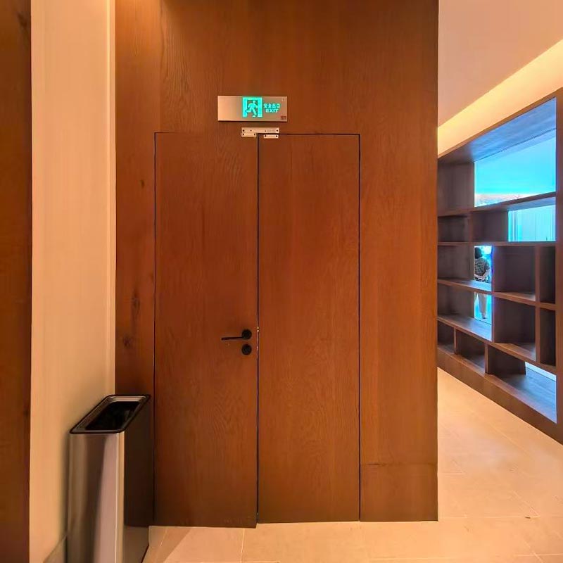 Porte coupe-feu en bois pour l'intérieur de la villa